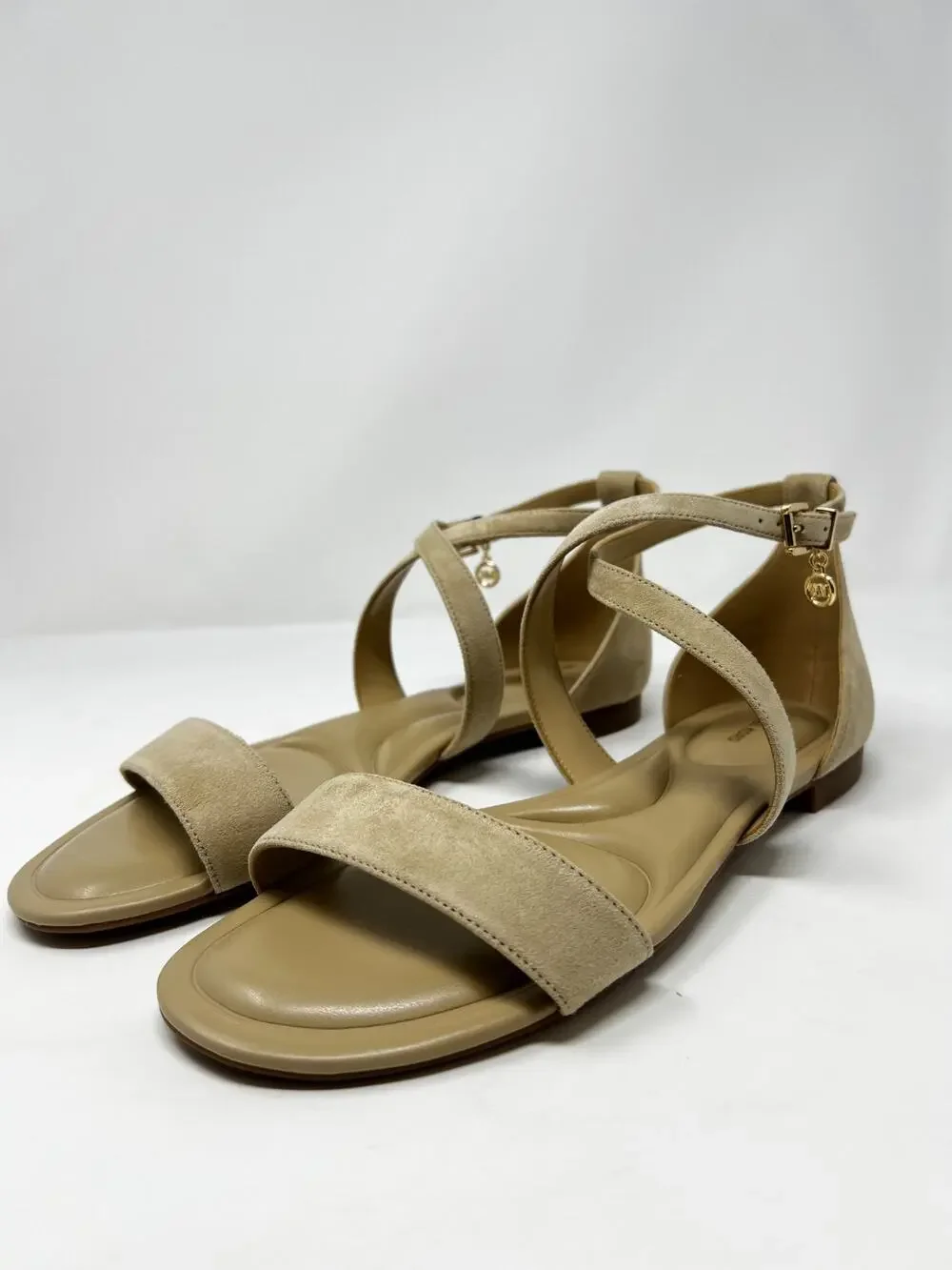 Michael Kors Women's 9.5 Alexa Flex Khaki Suede Ballet Flats
